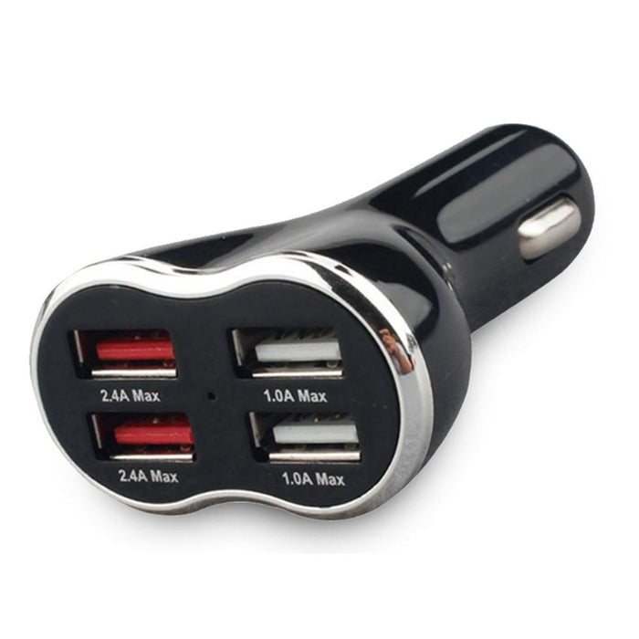 Aquarius 4-Port USB Car Charger-Black, Universal & Powerful