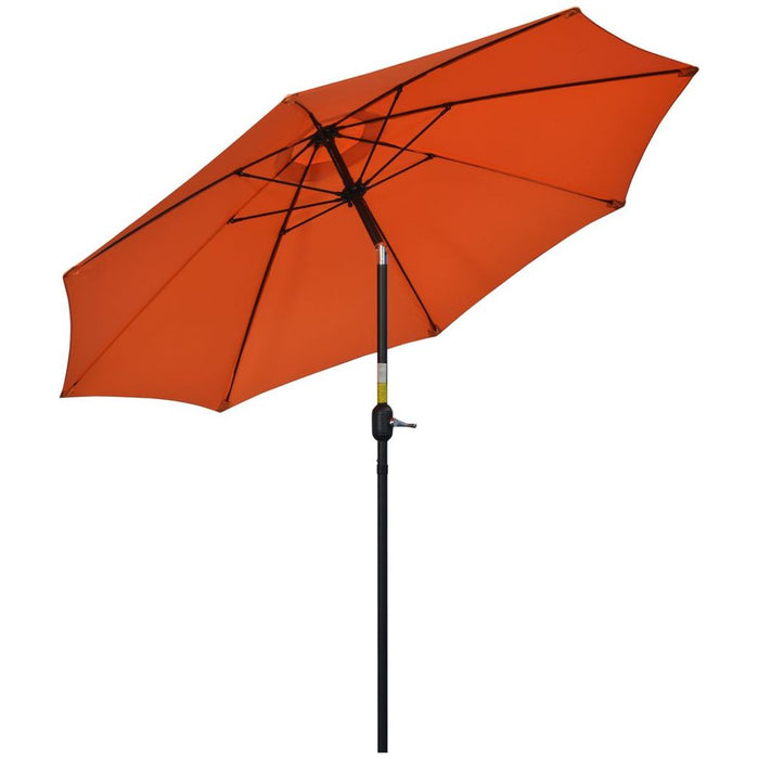 Outsunny 2.6M Patio Umbrella - Sunshade Canopy w/ Tilt & Crank Orange, Excellent Quality