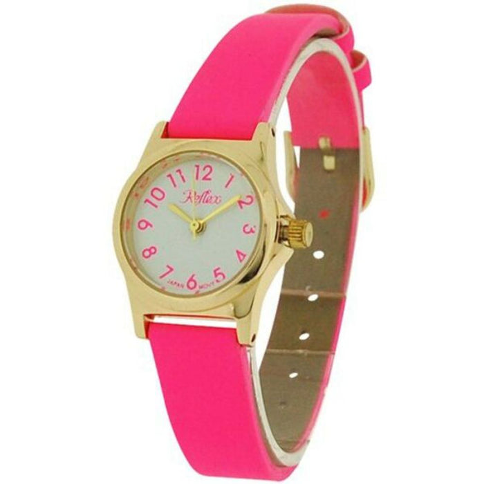 Reflex Girls Ladies White Dial Leather Strap Watch 1013 - Multiple Colors - High Quality