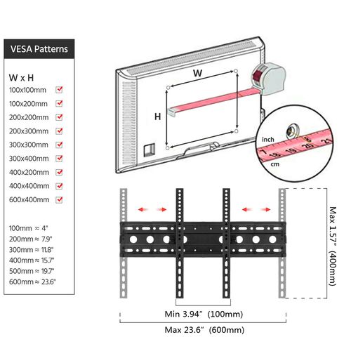 TSY 1600 32-70" TV Mobile Cart Weight Bearing 60kg Maximum VESA 400*600 Up and Down Adjustable 15° with Pulley Tray Camera Bracket
