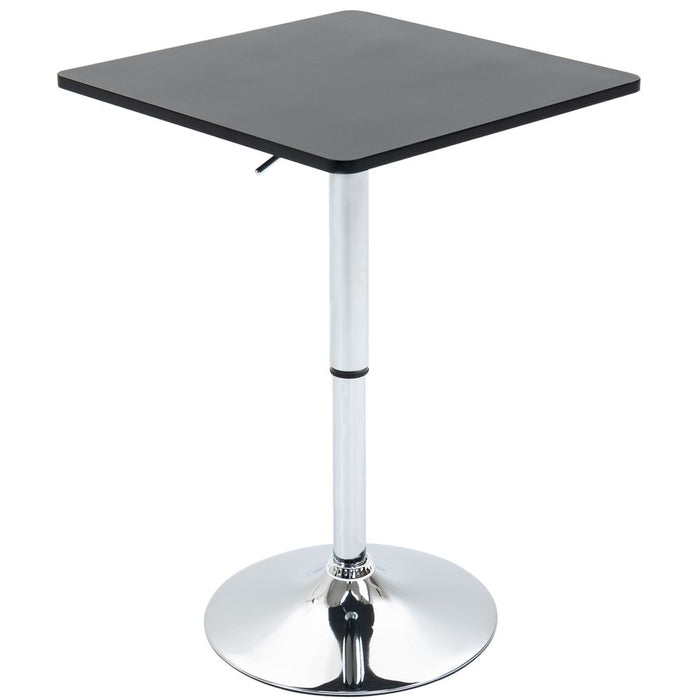 Versatile Adjustable Bar Table - Black/Silver Frame - Premium Quality - Ideal for Any Space