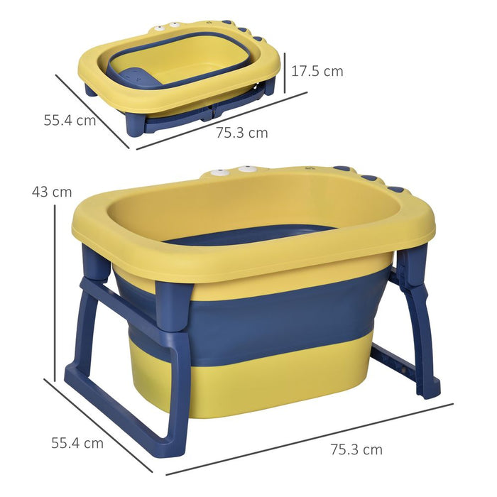 Foldable Baby Bathtub for Newborns - Yellow