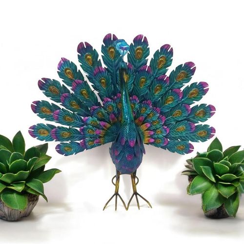 81CM METAL PEACOCK