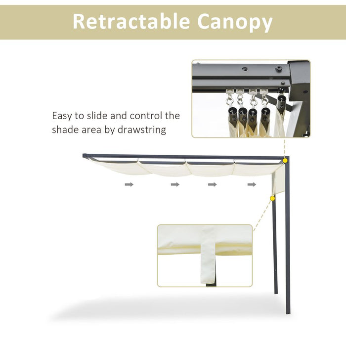 Premium Outdoor Gazebo with Retractable Canopy - Strong, Stylish, and Versatile - Create the Perfect Shelter!