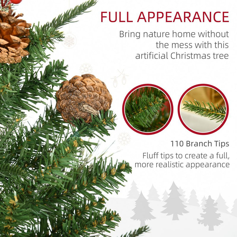 HOMCOM 2 Pieces Set 3Ft Artificial Christmas Trees: Double the Beauty, Decor