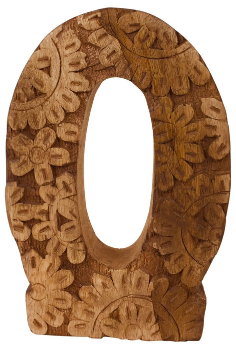 Exquisite Hand Carved Wooden Flower Letter O | Rustic Décor | Free Standing or Wall Mounted | Perfect Gifts for All Occasions