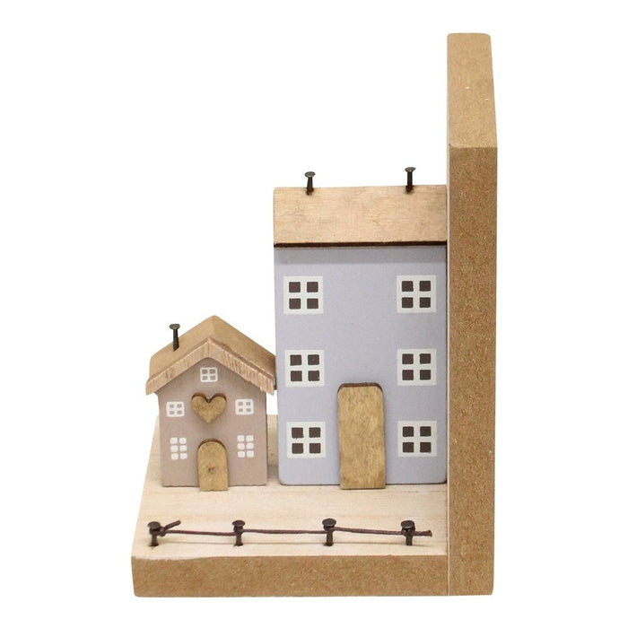 Premium Wooden Bookends - Charming House Design - High-Quality - Limited Stock