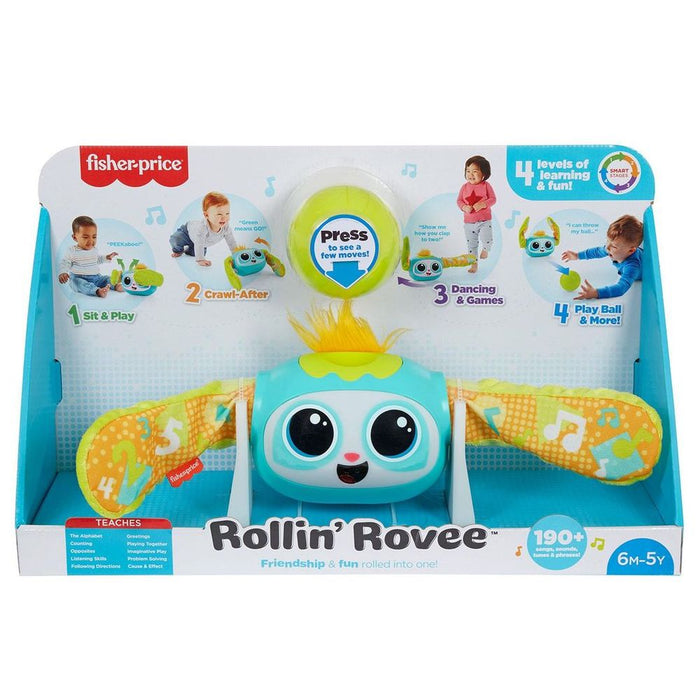 Fisher-Price Rollin' Rovee Interactive Musical Toy - Lights Up, Moves, Teaches!