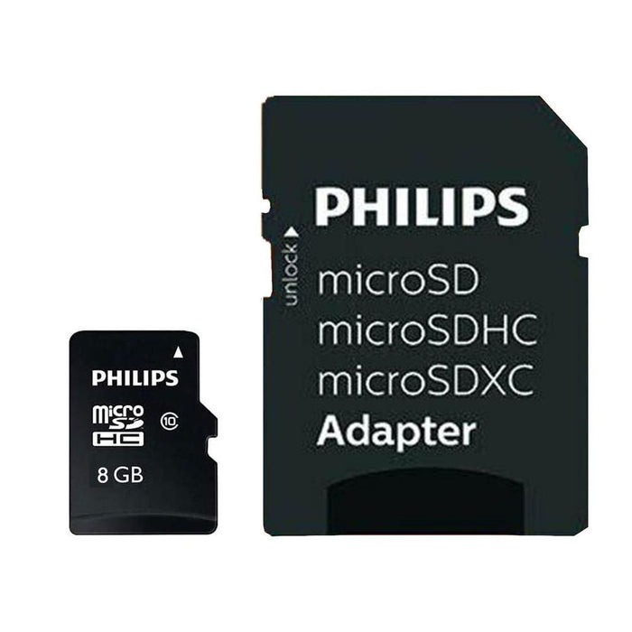 Philips 8GB Micro SDHC Class 10 Ultra Speed Memory Card with Adapter