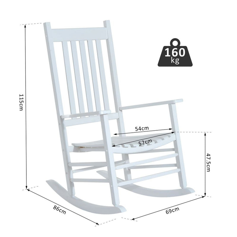 Stylish Garden Rocking Chair: Outdoor Swing, Wooden Rocker for Balcony, Deck