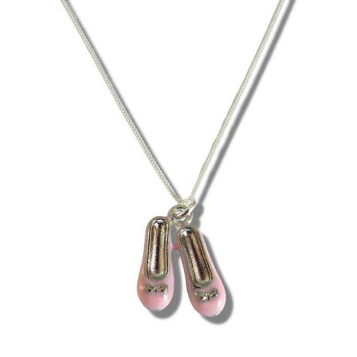 Premium Sterling Silver Girls Ballet Shoes Necklace, Ideal Gift for All Occasions!