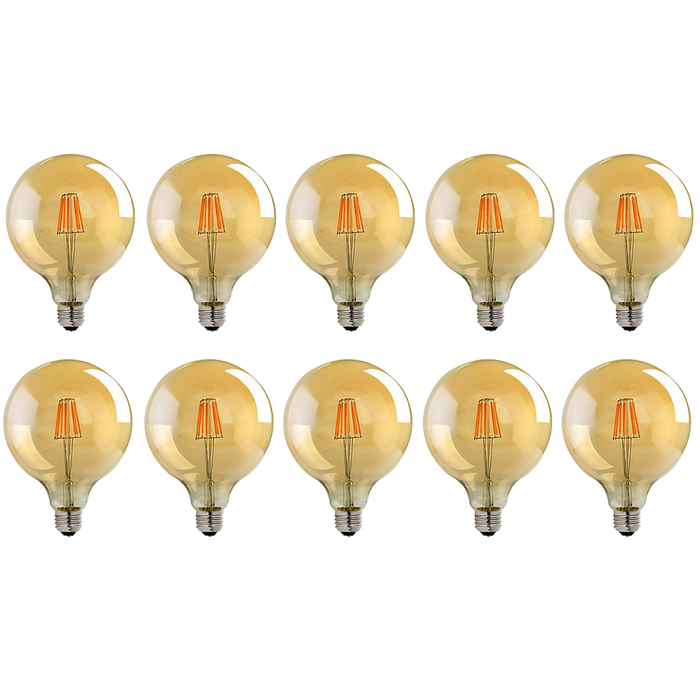 10 Pack E27 LED Edison Dimmable Vintage Amber Glass Warm white 2700K