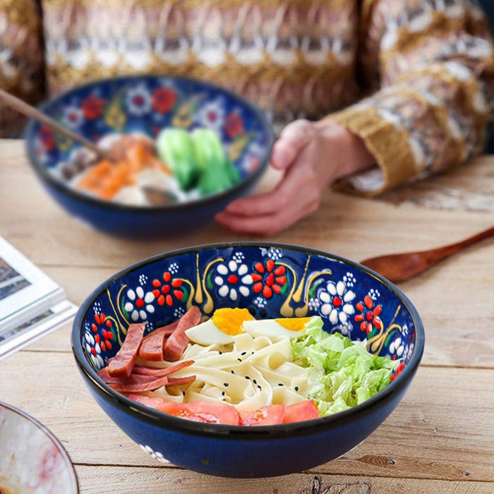 Handmade Ceramic Bowl Mexican Blue 15cm