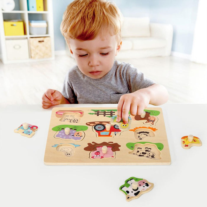 SOKA Farm Peg Puzzle 0000271 - Educational Tool for Kids, Hand-Eye Coordination, Reasoning & Imagination Skills