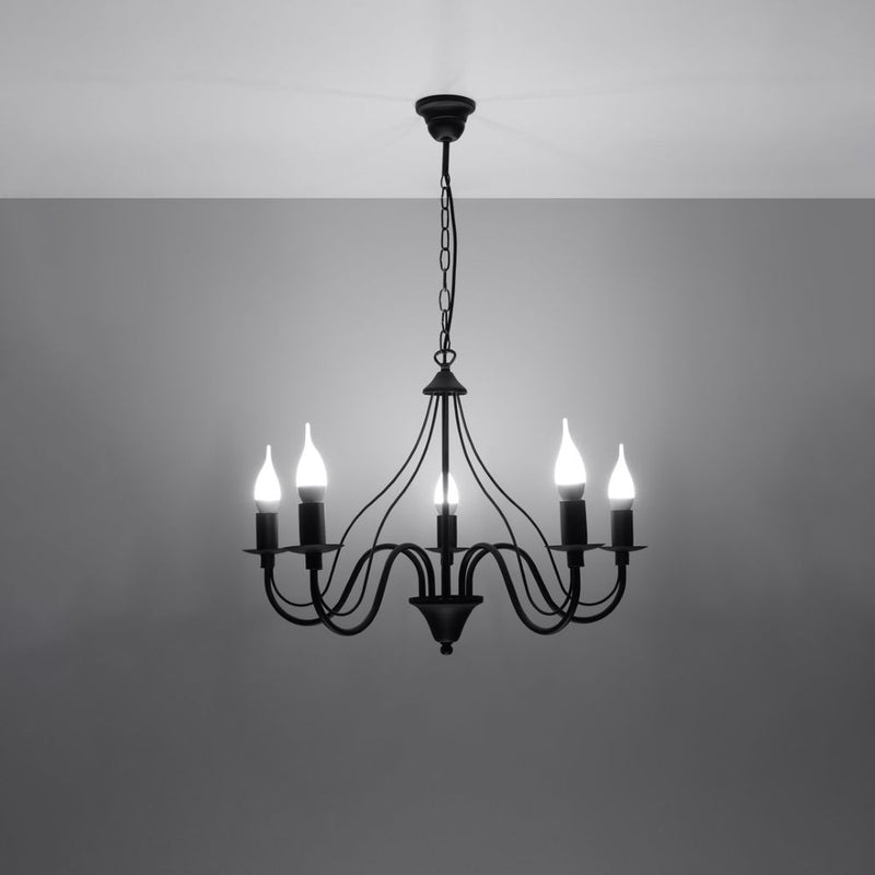 Chandelier steel Minerwa modern Design E14