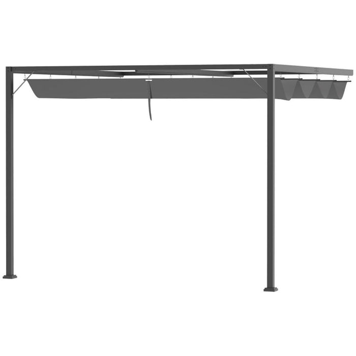 Pergola Retractable Canopy | Metal Frame | Grey 294L x 294W x 226H cm