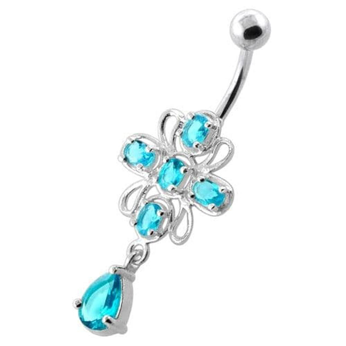 Fancy Jeweled Belly button piercing