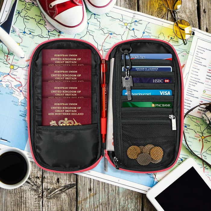 VINSANI Pink Deluxe Passport Org - RFID, Water Resistant, Gift-Worthy - Perfect Travel Companion!