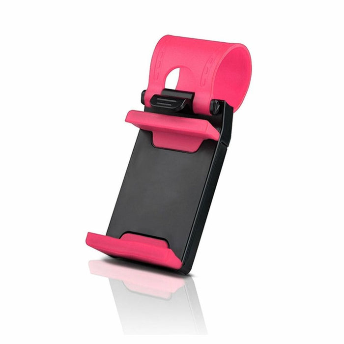 Car Steering Wheel Mobile Phone Holder - All Mobiles - Pink