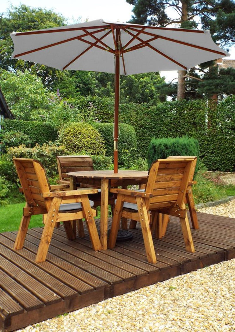 Premium Solid Wood 4 Seater Outdoor Dining Set | 10 Year Rot Free Guarantee
