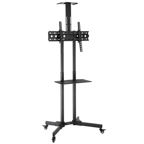 TSY 1600 32-70" TV Mobile Cart Weight Bearing 60kg Maximum VESA 400*600 Up and Down Adjustable 15° with Pulley Tray Camera Bracket