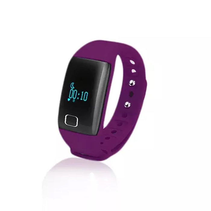 BaS-TeK T1 Waterproof Fitness Tracker with HRM - Purple