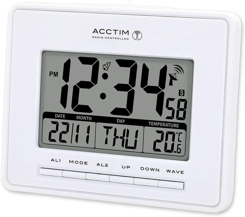 Acctim Infinity Radio Controlled LCD Desk/Wall Alarm Clock - 71952