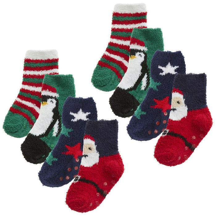 8 PAIRS - Kids Cosy Xmas Socks