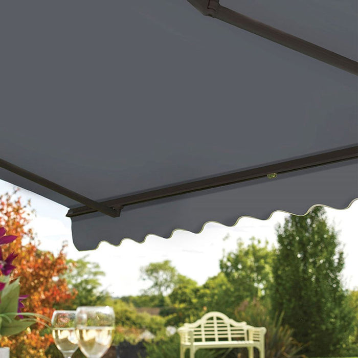 Greenhurst Deluxe Charcoal Awning (3m) - High Quality, Easy Installation, Weather Protection