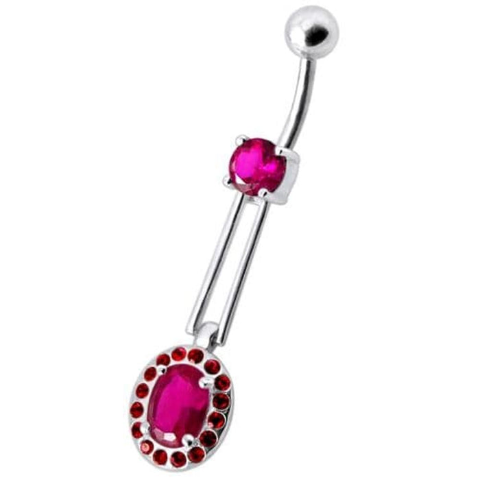 Fancy Royal Design Dangling Belly Ring