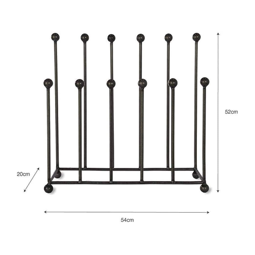 Neo Steel Black Powder Coated Boot Rack � Holds 6 Pairs