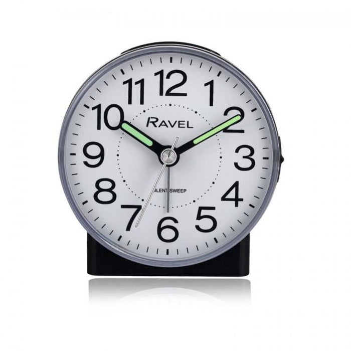 Mid Sized Bedside Quartz Alarm Clock - Ravel Black RC039.3