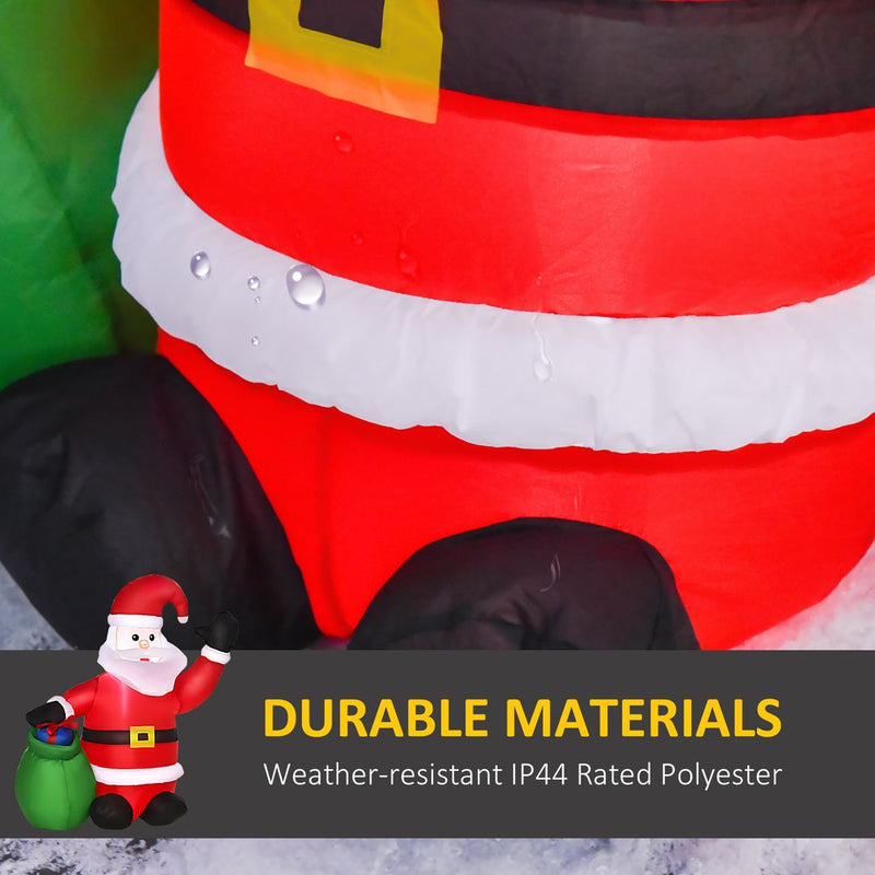 Inflatable Blow up Christmas Santa Claus 4ft LED Yard Holiday Decoration