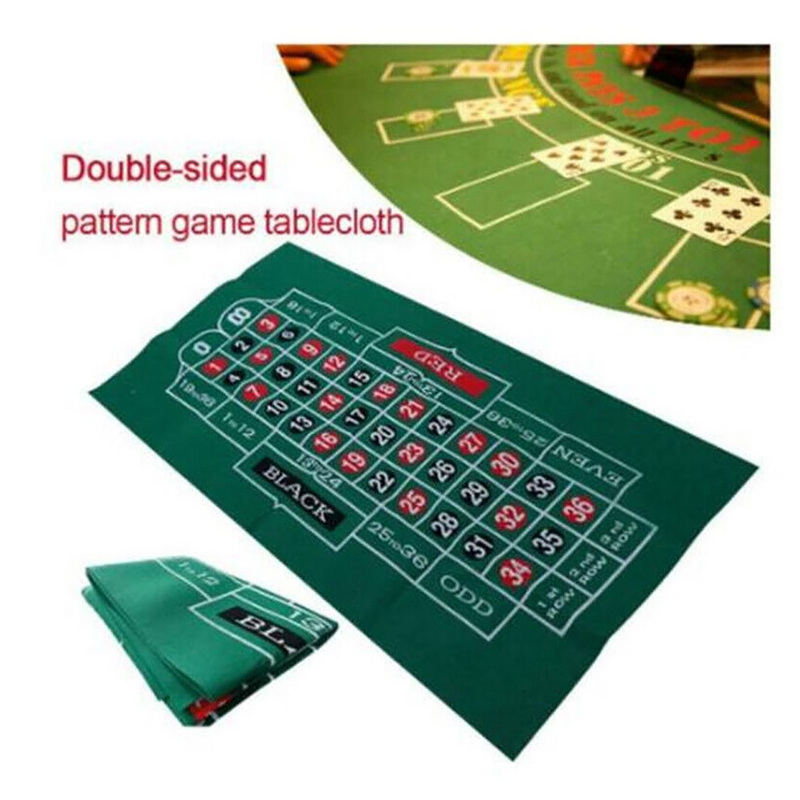 Waterproof Blackjack Roulette Casino Poker Table Top Felt Cloth Cover Mat