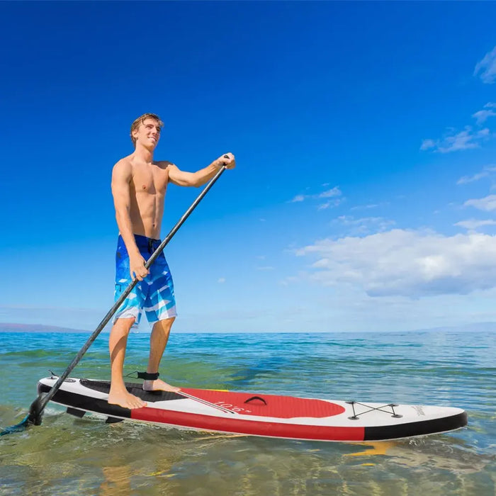 10ft Inflatable Stand Up Board: Non-Slip Deck + Adjustable Paddle - High-Quality, Portable, and Safe