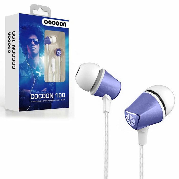 Cocoon 100 Series Noise-Isolating In-Ear Headphones - Cobalt Blue