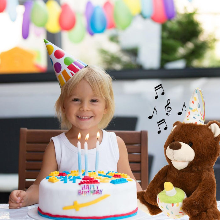 Animated Singing Birthday Teddy Bear - High Quality Plush, Moving Head, Sings Happy Birthday - Perfect Gift