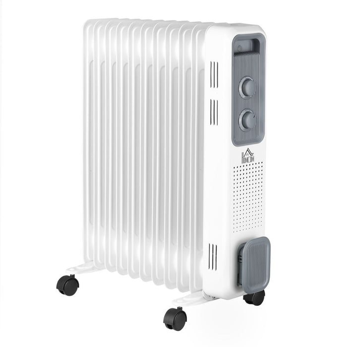 2720W Oil Filled Radiator 3 Heat Settings, Safe Power-Off, 11 Fins