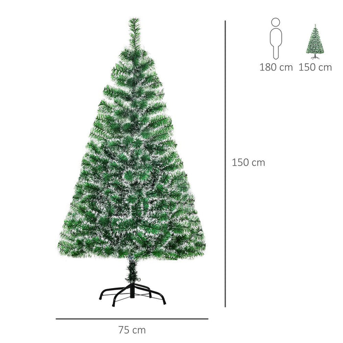 5ft Indoor Christmas Tree Artificial Deco Xmas Gift Metal Stand 416 Tips