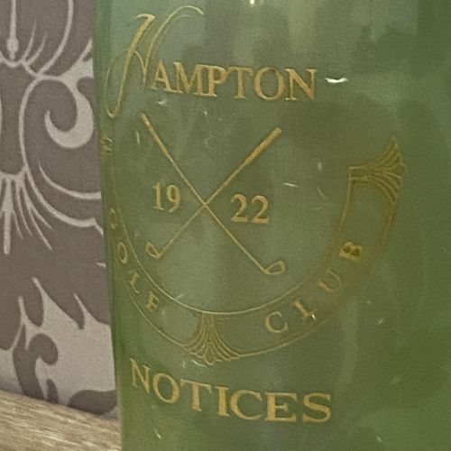 11" GLASS DECORATIVE VASE-RECYCLE GREEN