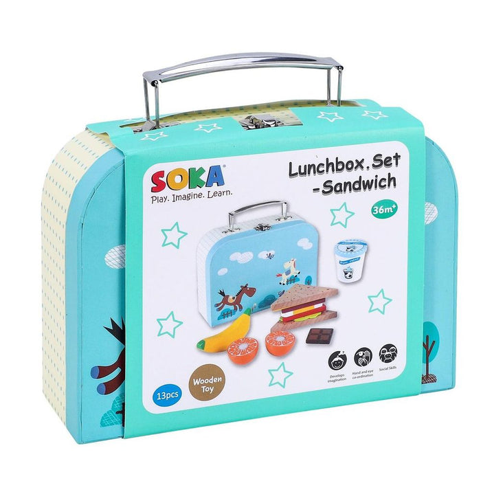 Classic Wooden Lunch Box Set: Pretend Play, Educational Toy for Kids - SOKA