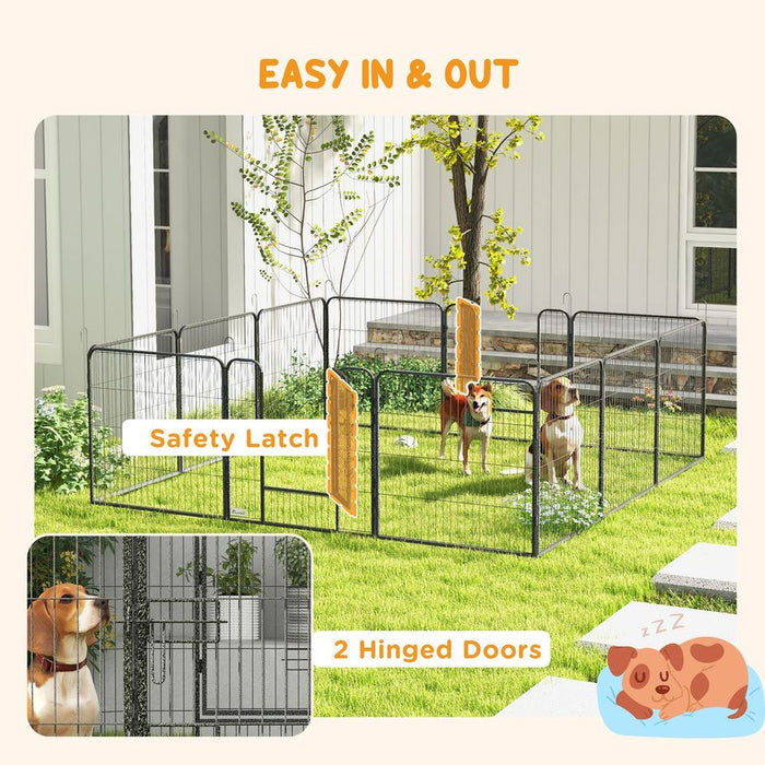 Premium Heavy Duty Puppy Play Pen - 12 Panels, Indoor & Outdoor Use