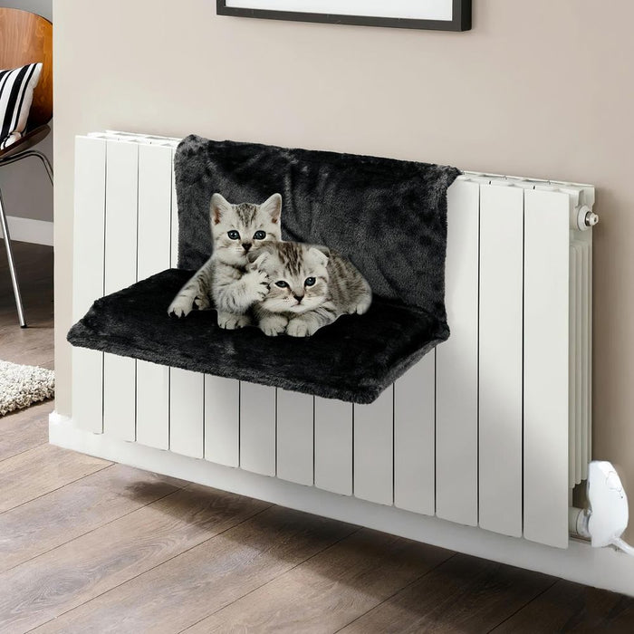 VINSANI CAT RADIATOR BED - Warm & cosy fleece, sturdy frame, elegant colors. Suitable for cats, kittens, small dogs. L46 x W30 x H25 cm.