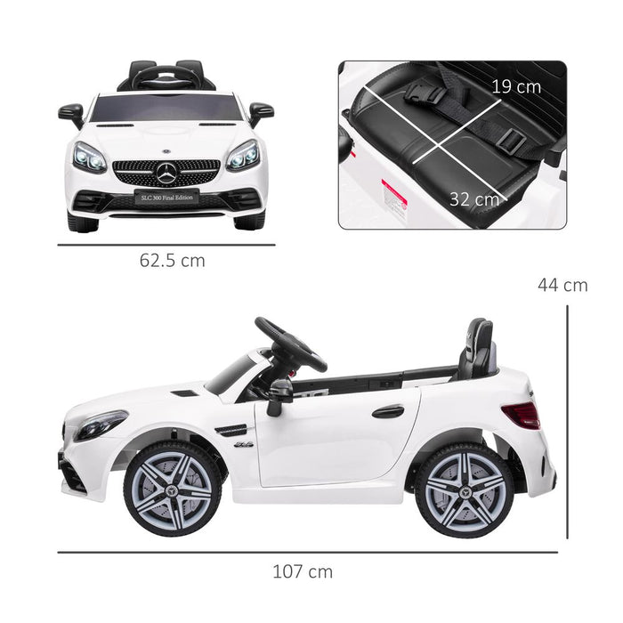 Benz 12V Kids Electric Ride On Car W/ Remote Control Music White