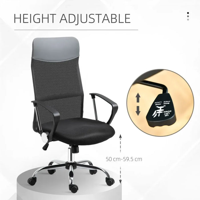 Executive Office Chair High Back Mesh Chair Seat Office Desk Chairs, Black