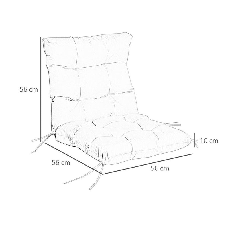 Garden Back Chair Cushion Patio Seat Cushion Pad Outdoor & Indoor Use