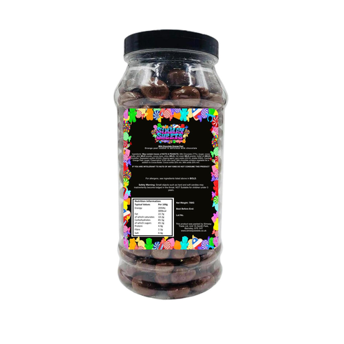 Milk Chocolate Covered Orange Peel Retro Sweets Gift Jar - 780g