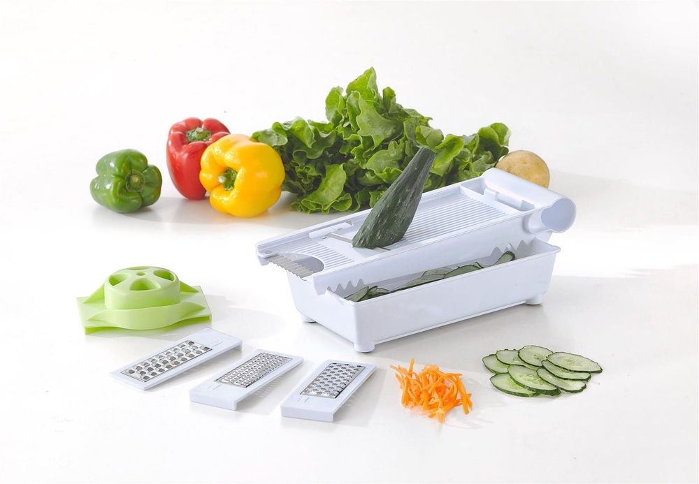 VINSANI 6-in-1 Grater with 5 Blades - Best Quality, Free Shipping & Great for Potatoes, Tomatoes, Carrots, and More!