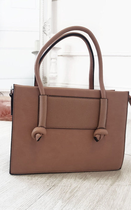 Faux Leather Handbag - Zip Fastening, Inner Compartments, Detachable Strap - Best Quality