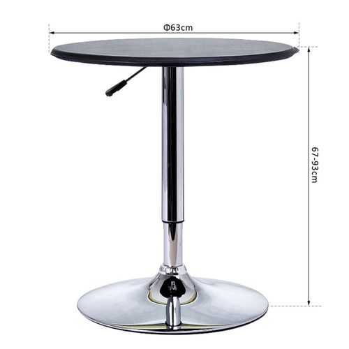 Coffee Table Perfect for Kitchen Dining Room Height Adjustable Bar table Black and silver